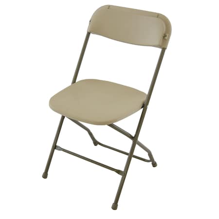 Atlas Commercial Products TitanPRO Plastic Folding Chair, Cream PFC2CRMBZ